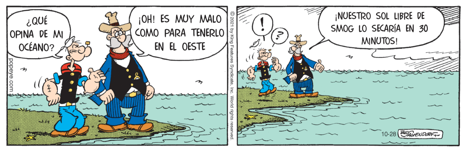 Font OCR: ¿QUÉ OPINA DE MI OCÉANO? ¡OH! ES MUY MALO COMO PARA TENERLO EN EL OESTE ¡NUESTRO SOL LIBRE DE SMOG LO SECARÍA EN 30 MINUTOS! 10-28 ( ENDR ¿QUÉ OPINA DE MI OCÉANO? ¡OH! ES MUY MALO COMO PARA TENERLO EN EL OESTE ¡NUESTRO SOL LIBRE DE SMOG LO SECARÍA EN 30 MINUTOS! 10-28 ( ENDR