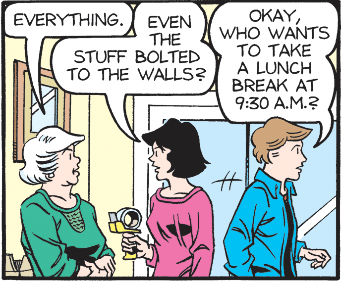 Mammal OCR: OKAYWHO WANTS TO TAKE A LUNCH BREAK AT 9:30 A.M.? EVERYTHING. EVEN THE STUFF BOLTED TO THE WALLS? %23 OKAYWHO WANTS TO TAKE A LUNCH BREAK AT 9:30 A.M.? EVERYTHING. EVEN THE STUFF BOLTED TO THE WALLS? %23