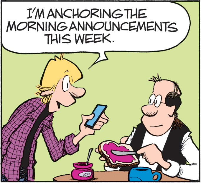 Happy OCR: I'M ANCHORINGTHE MORNING ANNOUNCEMENTS THIS WEEK. I'M ANCHORINGTHE MORNING ANNOUNCEMENTS THIS WEEK.