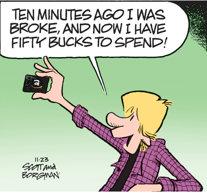 Musical instrument OCR: TEN MINUTES AGO I WAS BROKEAND NOW I HAVE FIFTY BUCKS TO SPEND! 11.23 Seatand BORGMAN TEN MINUTES AGO I WAS BROKEAND NOW I HAVE FIFTY BUCKS TO SPEND! 11.23 Seatand BORGMAN