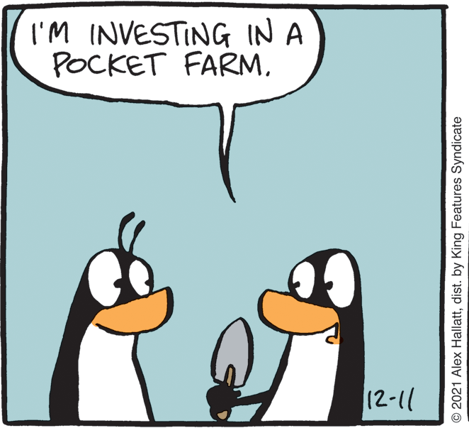 Sharing OCR: I'M INVESTING IN A POCKET FARM12-11 © 2021 Alex Hallattdist. by King Features Syndicate I'M INVESTING IN A POCKET FARM12-11 © 2021 Alex Hallattdist. by King Features Syndicate