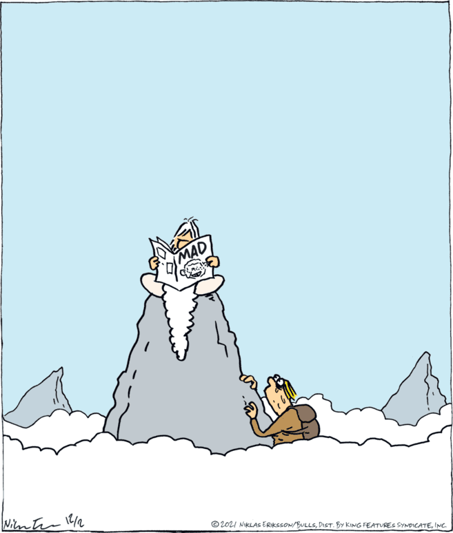 Tree OCR: MAD © 2021 NIKLAS ERIKSSON/BULLSINC. MAD © 2021 NIKLAS ERIKSSON/BULLSDIST. BY KING FEATURES SYNDICATE