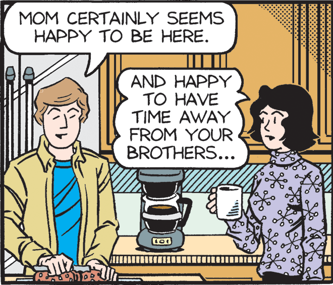 Rectangle OCR: MOM CERTAINLY SEEMS HAPPY TO BE HERE. AND HAPPY TO HAVE TIME AWAY FROM YOUR BROTHERS... MOM CERTAINLY SEEMS HAPPY TO BE HERE. AND HAPPY TO HAVE TIME AWAY FROM YOUR BROTHERS...