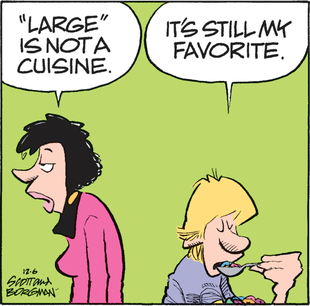 Organism OCR: "LARGE IS NOTA CUISINE. IT'S STILLMY FAVORITE. 12.6 BORGNN "LARGE IS NOTA CUISINE. IT'S STILLMY FAVORITE. 12.6 BORGNN
