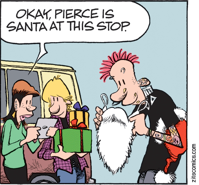 Art OCR: OKAYPIERCE IS SANTA AT THIS STOP zitscomics.com OKAYPIERCE IS SANTA AT THIS STOP zitscomics.com