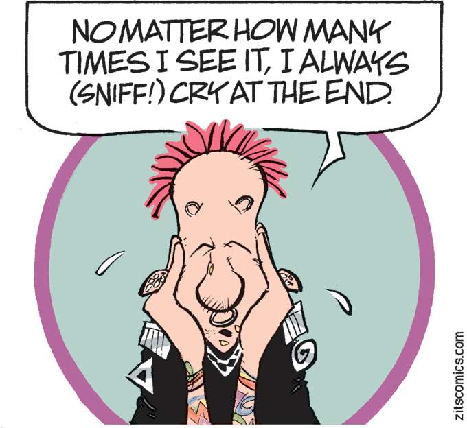 Ear OCR: NOMATTER HOW MANK TIMES I SEE ITI ALWAYS (SNIFF!) CRK AT THE END. zitscomics.com NOMATTER HOW MANK TIMES I SEE ITI ALWAYS (SNIFF!) CRK AT THE END. zitscomics.com