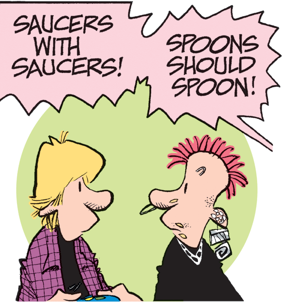Mammal OCR: SAUCERS WITH SAUCERS! SPOONS SHOULD SPOON! SAUCERS WITH SAUCERS! SPOONS SHOULD SPOON!