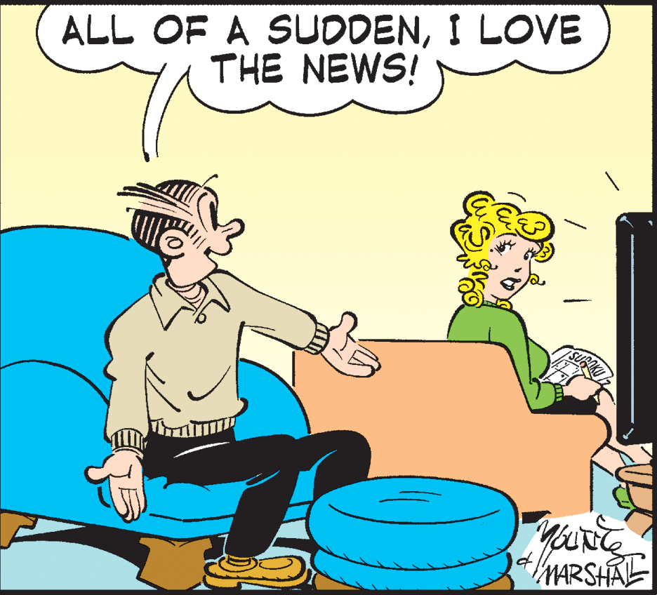 Mammal OCR: ALL OF A SUDDENI LOVE THE NEWS! 14MARSHAL ALL OF A SUDDENI LOVE THE NEWS! 14