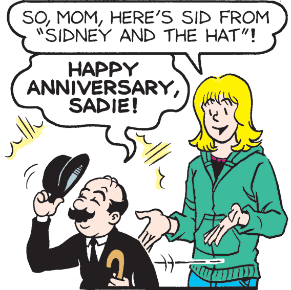 Font OCR: SOHERE'S SID FROM "SIDNEY AND THE HAT"! HAPPY ANNIVERSARYSADIE! SOHERE'S SID FROM "SIDNEY AND THE HAT"! HAPPY ANNIVERSARY