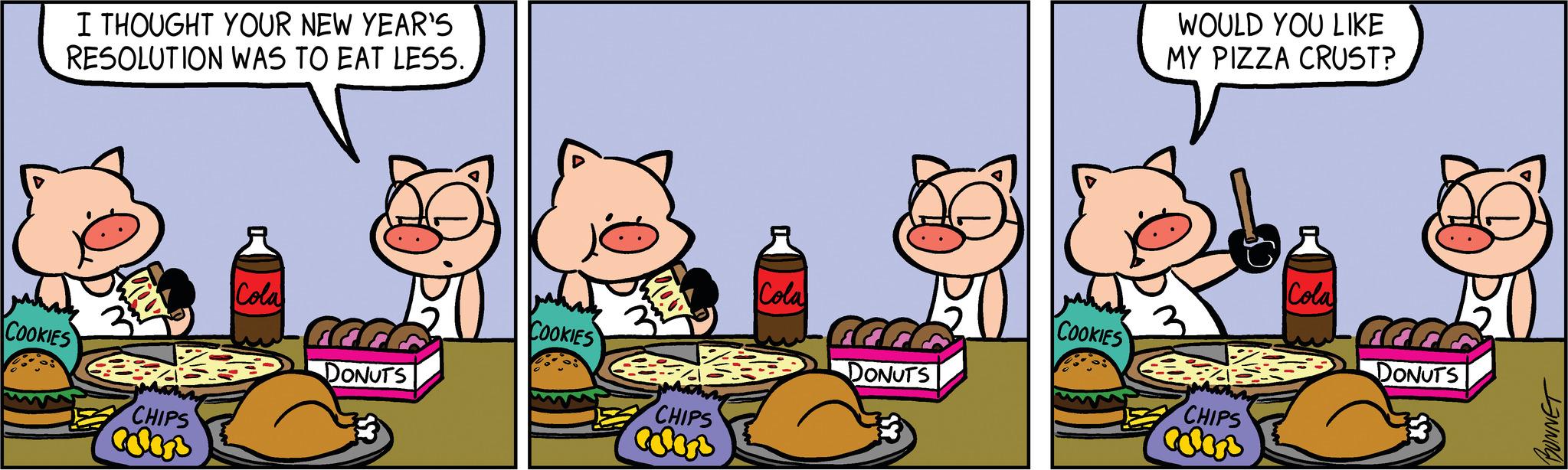 Cat OCR: I THOUGHT YOUR NEW YEAR'S RESOLUTION WAS TO EAT LESS. COOKIES CHIPS Cola ad DONUTS COOKIES CHIPS Cola Ga DONUTS COOKIES WOULD YOU LIKE MY PIZZA CRUST? CHIPS Cola DONUTS BUNNET I THOUGHT YOUR NEW YEAR'S RESOLUTION WAS TO EAT LESS . COOKIES CHIPS Cola ad DONUTS COOKIES CHIPS Cola Ga DONUTS COOKIES WOULD YOU LIKE MY PIZZA CRUST ? CHIPS Cola DONUTS BUNNET