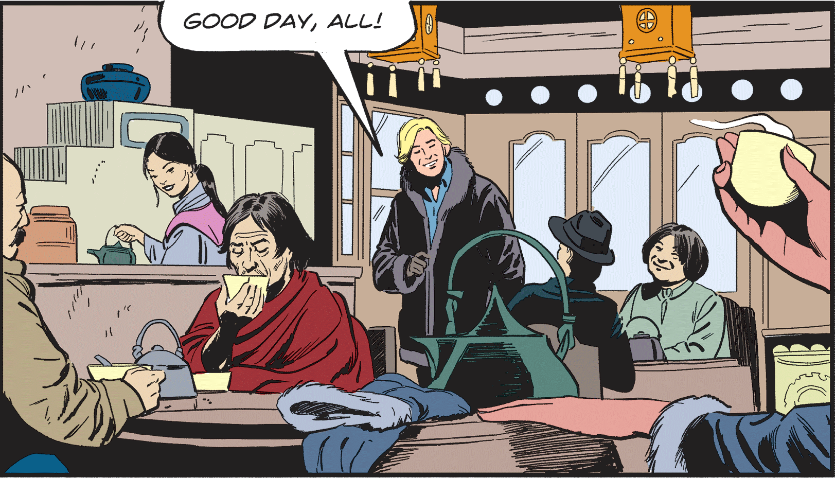 Fictional character OCR: GOOD DAYALL! GOOD DAY