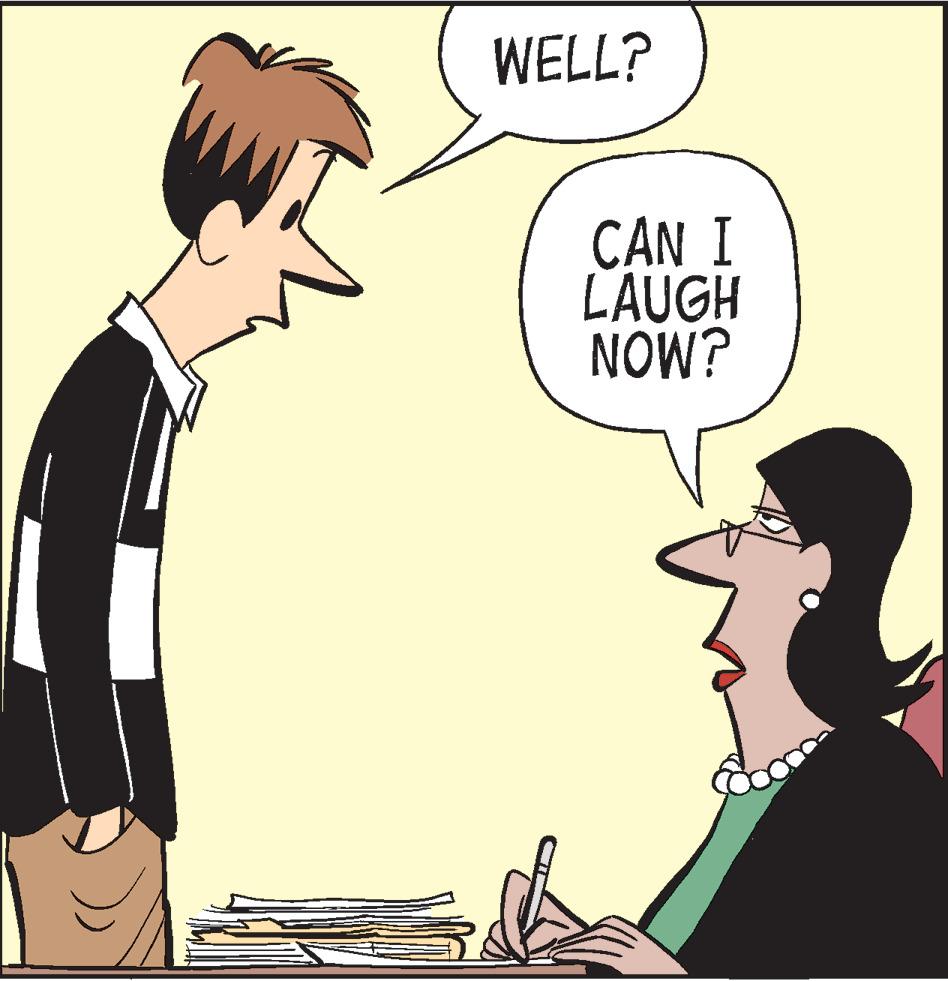 Interaction OCR: WELL? CAN I LAUGH NOW? WELL? CAN I LAUGH NOW?