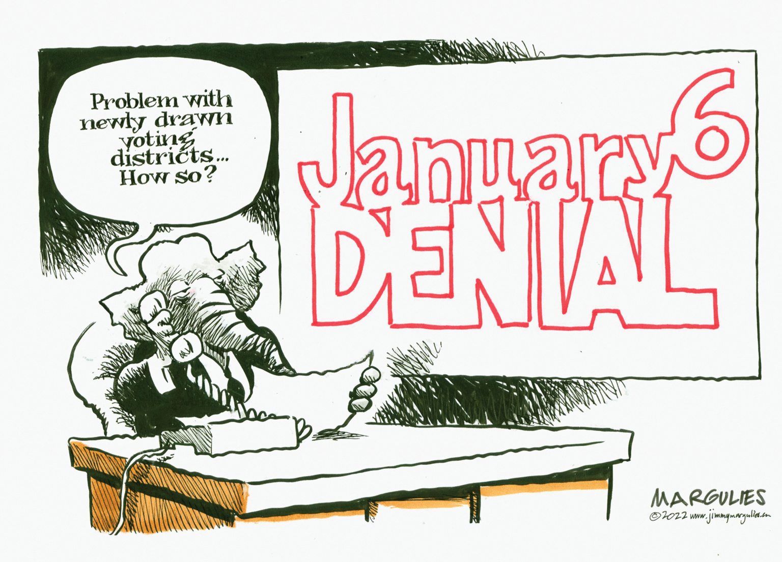 Line art OCR: January6 DENTAL Problem with newly drawm yoting districts. How so? MARGULIES Oo2 umw.jimmyuargulla.sn January6 DENTAL Problem with newly drawm yoting districts. How so? MARGULIES Oo2 umw.jimmyuargulla.sn