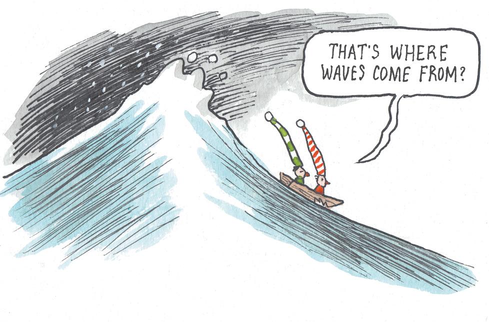 Drawing OCR: THAT'S WHERE WAVES COME FROM? THAT'S WHERE WAVES COME FROM?