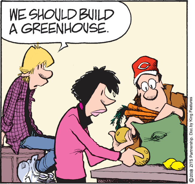 Gesture OCR: WE SHOULD BUILD A GREENHOUSE. ©2018 ZITS Partnership. Dist. by King Features WE SHOULD BUILD A GREENHOUSE. ©2018 ZITS Partnership. Dist. by King Features