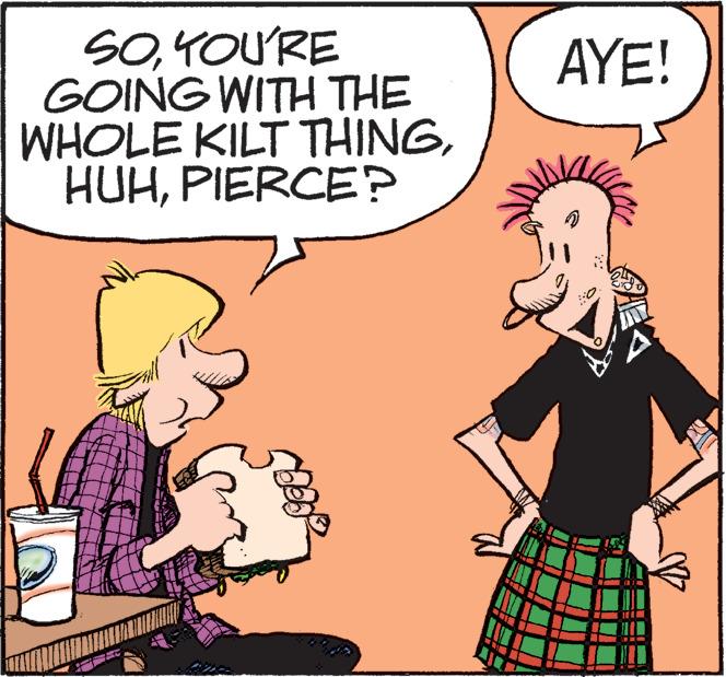 Tartan OCR: SOYOU'RE GOING WITH THE WHOLE KILT THINGPIERCE? AYE! SOYOU'RE GOING WITH THE WHOLE KILT THINGPIERCE? AYE!