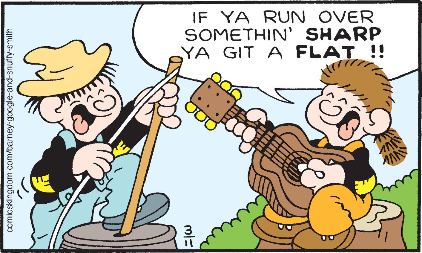 Thumb OCR: IF YA RUN OVER SOMETHIN' SHARP YA GIT A FLAT !! 3. comicskingdom.com/barney-google-and-snuffy-smith IF YA RUN OVER SOMETHIN' SHARP YA GIT A FLAT !! 3. comicskingdom.com/barney-google-and-snuffy-smith