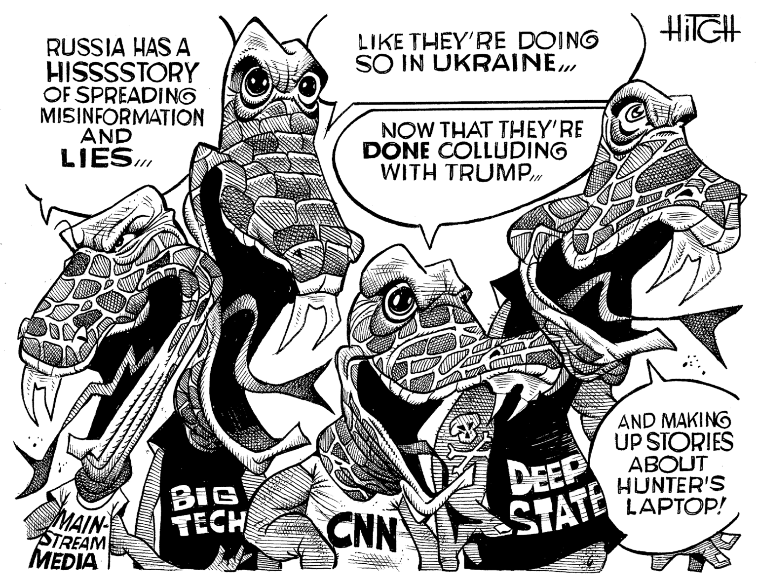 Drawing OCR: LIKE THEY'RE DOING SO IN UKRAINE RUSSIA HAS A HISSSSTORY OF SPREADING MISINFORMATION AND LIES NOW THAT THEY'RE DONE COLLUDING WITH TRUMPm DEEP STATE AND MAKING UP STORIES ABOUT HUNTER'S LAPTOP! MAIN STREAM MEDIA BIG TECH CNN LIKE THEY'RE DOING SO IN UKRAINE RUSSIA HAS A HISSSSTORY OF SPREADING MISINFORMATION AND LIES NOW THAT THEY'RE DONE COLLUDING WITH TRUMPm DEEP STATE AND MAKING UP STORIES ABOUT HUNTER'S LAPTOP! MAIN STREAM MEDIA BIG TECH CNN