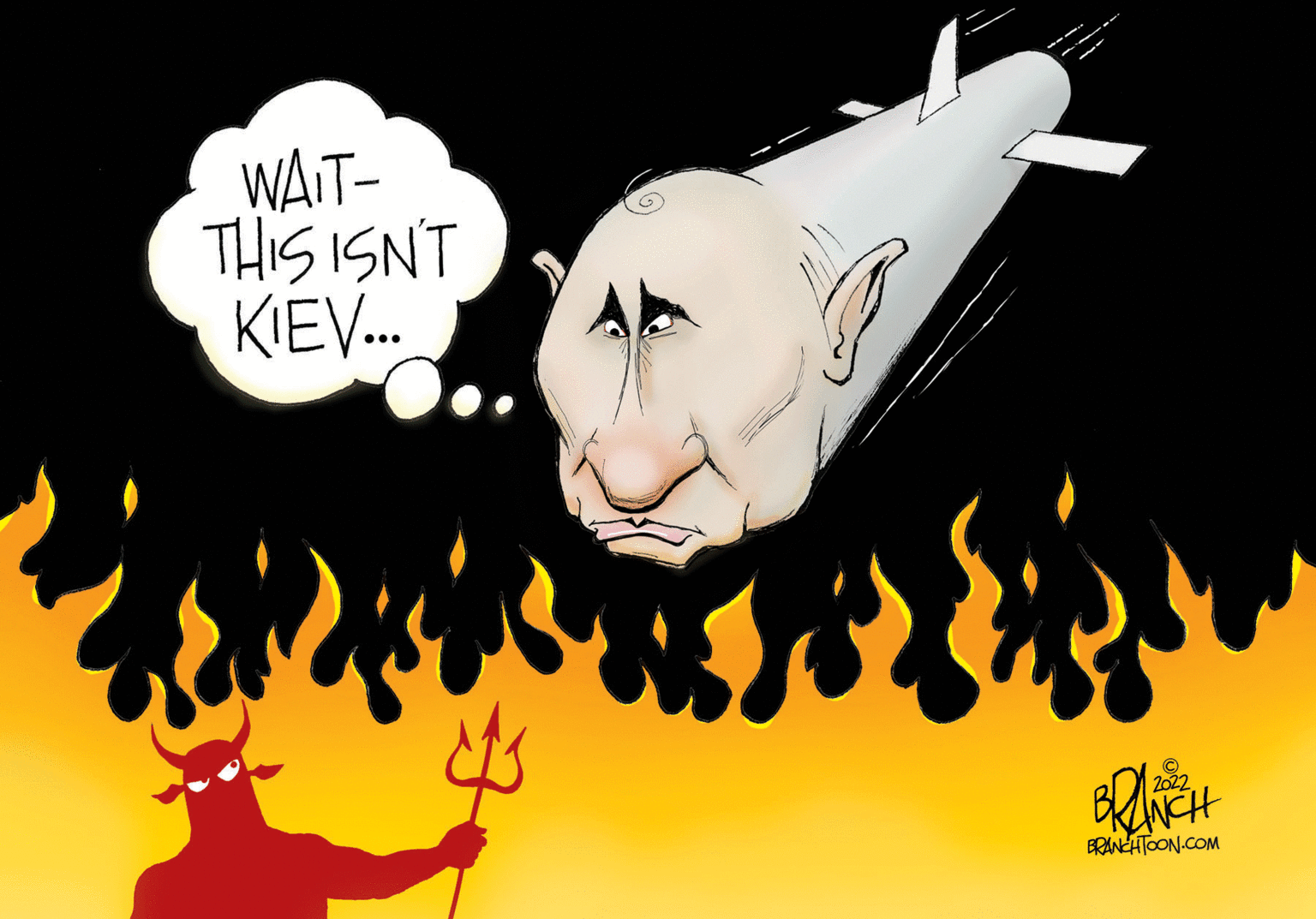 Graphic design OCR: WAIT- THIS ISN'T KIEV. BRANEHTOON.COM WAIT- THIS ISN'T KIEV. BRANEHTOON.COM