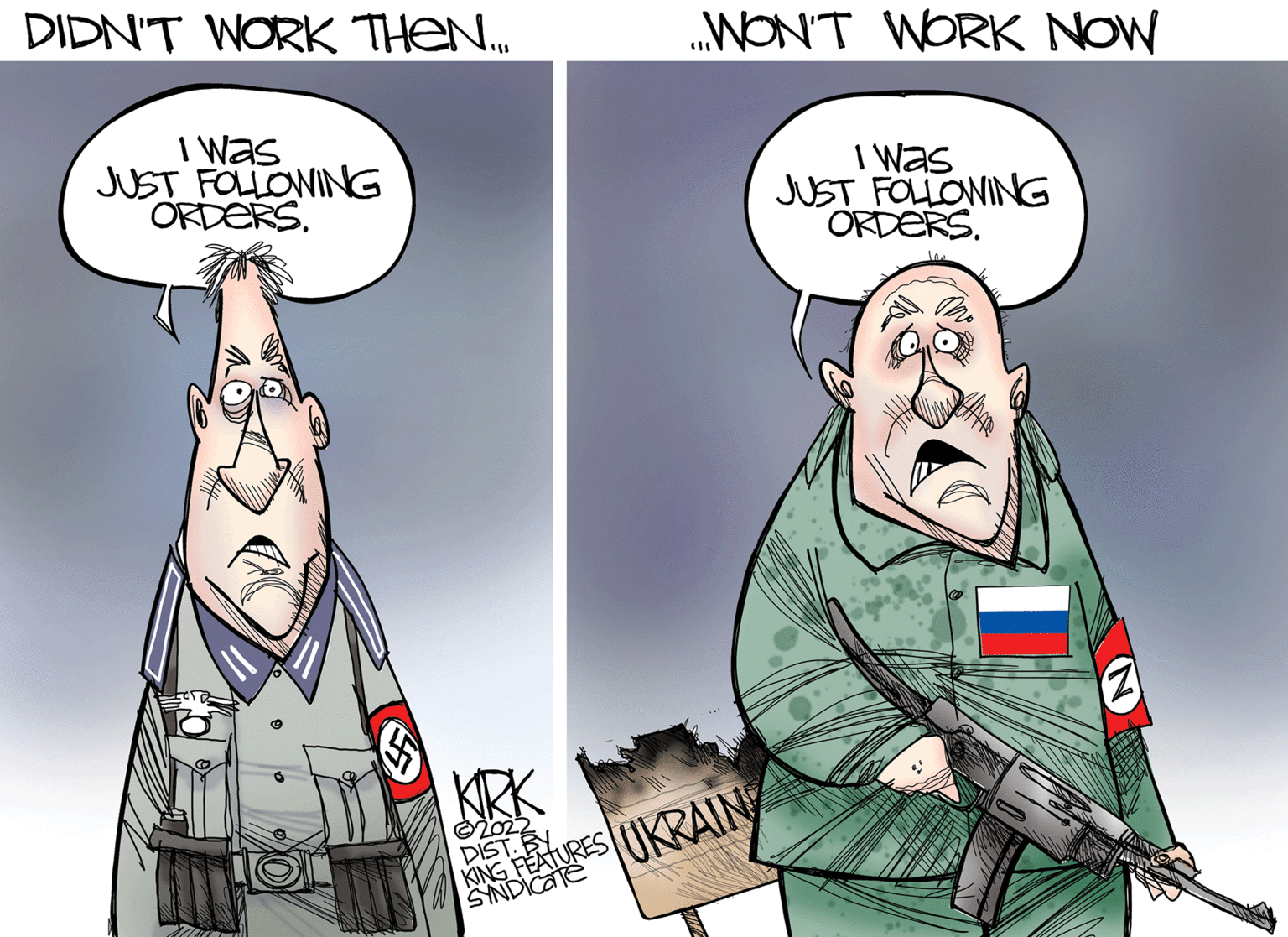Design OCR: ©2OZ2 DIST. BY KING FEATURES SYNDICATE email: Watterswork5469mail.com KRK We'LL Use aNY- THING TO keep RUSSIA FROM HOLDING THe WORLD'S ECONOMN HOSTAGE... OIL INDUSTRY .exePT THAT. ©2OZ2 DIST. BY KING FEATURES SYNDICATE email: Watterswork5469mail.com KRK We'LL Use aNY- THING TO keep RUSSIA FROM HOLDING THe WORLD'S ECONOMN HOSTAGE... OIL INDUSTRY .exePT THAT.