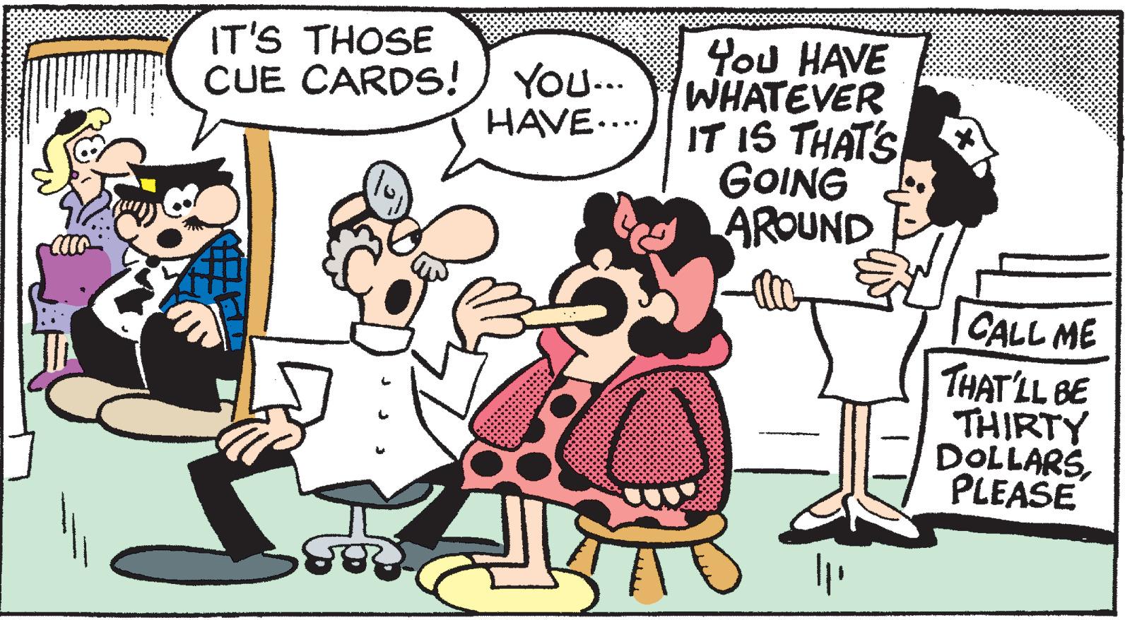 Interaction OCR: IT'S THOSE CUE CARDS! You HAVE WHATEVER IT IS THAT'S GOING AROUND YOu.. HAVE.... CALL ME THAT'LL BE THIRTY DOLLARSPLEASE IT'S THOSE CUE CARDS! You HAVE WHATEVER IT IS THAT'S GOING AROUND YOu.. HAVE.... CALL ME THAT'LL BE THIRTY DOLLARS