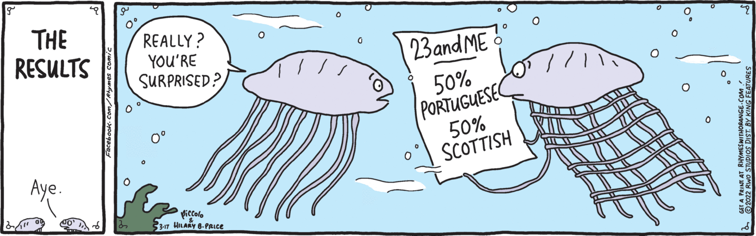 Fish OCR: THE RESULTS REALLY? YOU'RE SURPRISED? 23 and ME 50% PORTUGUESEC 50% SCOTTISH Aye. piccolo Eu7 HILAKY 8-PRICE THE RESULTS REALLY? YOU'RE SURPRISED? 23 and ME 50% PORTUGUESEC 50% SCOTTISH Aye. piccolo Eu7 HILAKY 8-PRICE