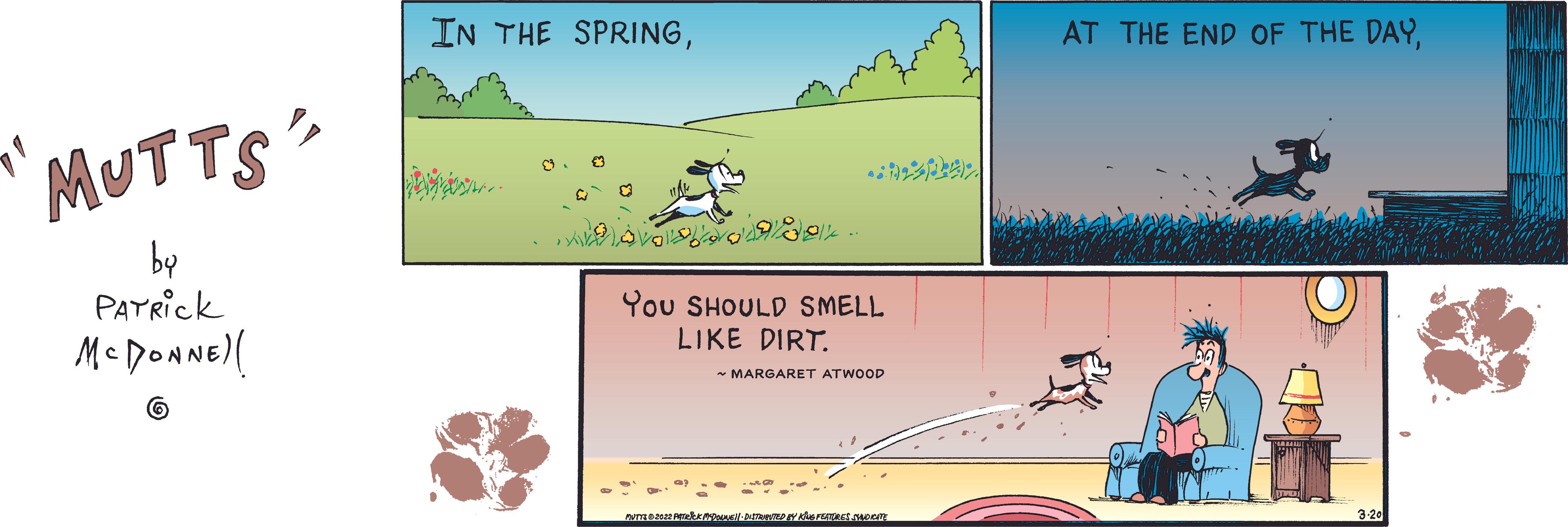 Slope OCR: IN THE SPRINGMUTTS ??? by PATRICK MCDONNE)( You SHOULD SMELL LIKE DIRT. - MARGARET ATWOOD IN THE SPRINGAT THE END OF THE DAYMUTTS ?? ? by PATRICK MCDONNE)( You SHOULD SMELL LIKE DIRT. - MARGARET ATWOOD