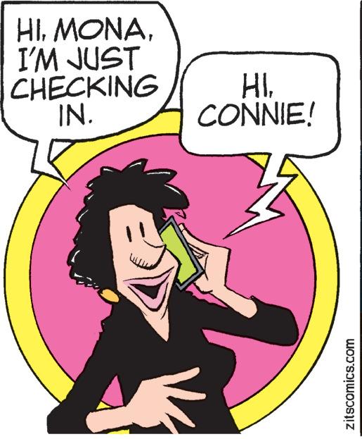 Smile OCR: HI MONAI'M JUST CHECKING IN. HI. CONNIE! zitscomics.com HI MONAI'M JUST CHECKING IN. HI. CONNIE! zitscomics.com