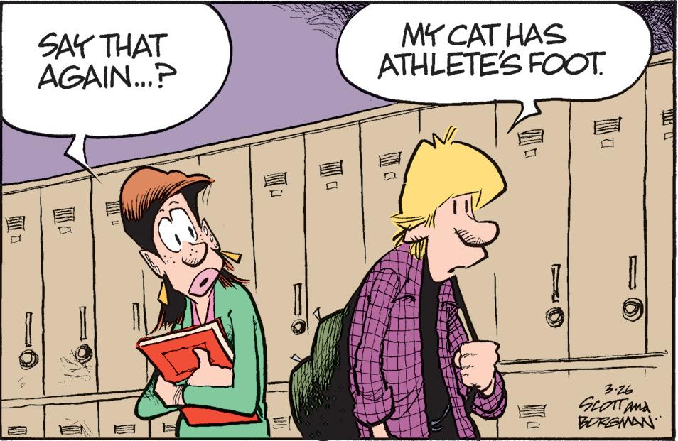 Parallel OCR: SAY THAT AGAIN..? MY CAT HAS ATHLETE'S FOOT. 3.26 GCOTT ma BOREINAN ?? SAY THAT AGAIN..? MY CAT HAS ATHLETE'S FOOT. 3.26 GCOTT ma BOREINAN ? ?