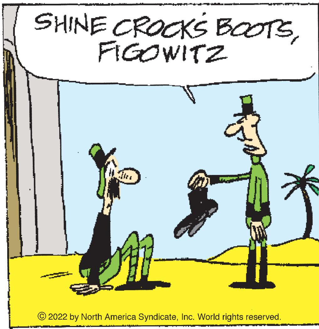 Happy OCR: SHINE CROCKS BOOTSFIGOWITZ 2022 by North America SyndicateInc. World rights reserved. SHINE CROCKS BOOTSFIGOWITZ 2022 by North America SyndicateInc. World rights reserved.