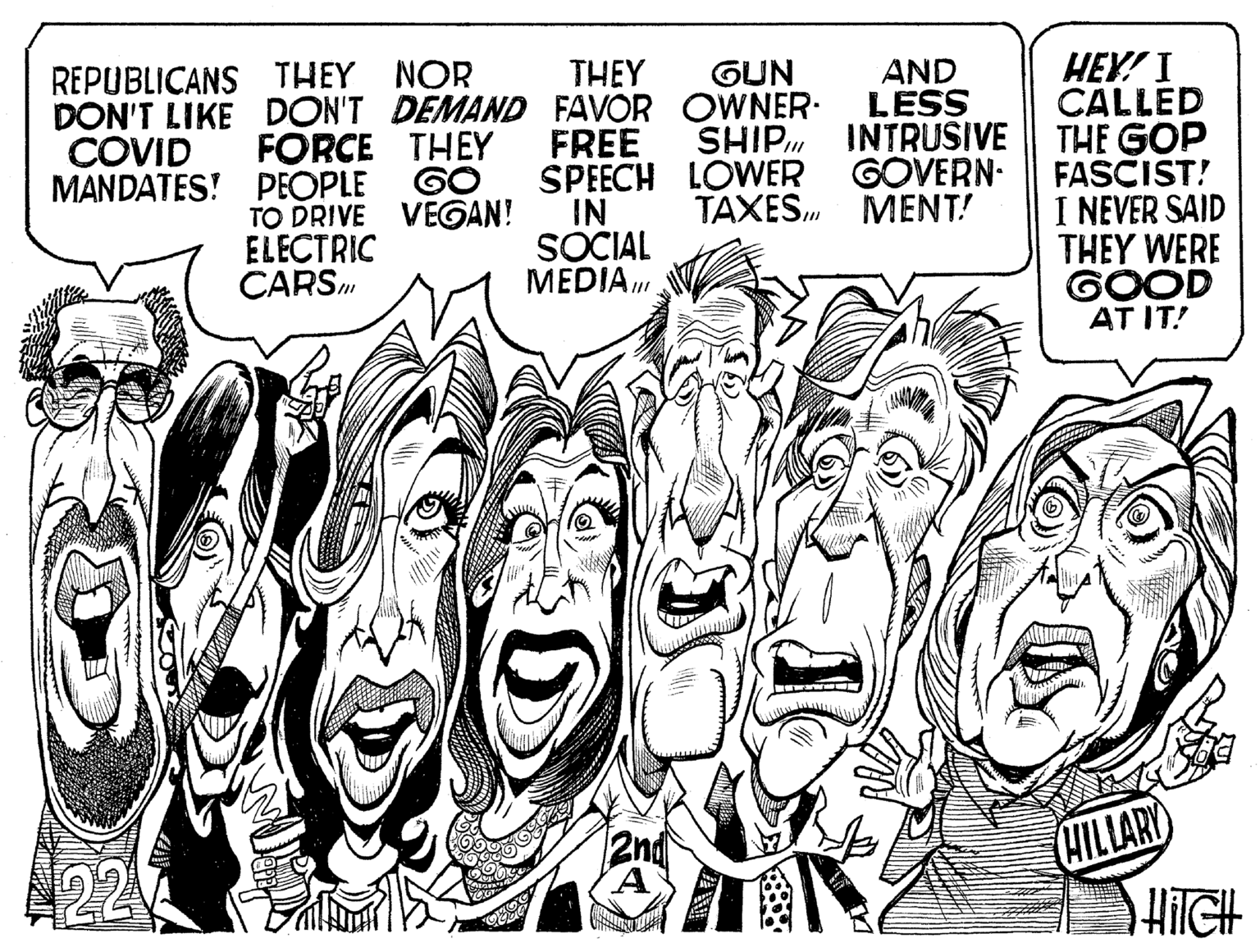 Rectangle OCR: HEY! I CALLED THE GOP FASCIST! I NEVER SAID THEY WERE GOOD AT IT! THEY AND LESS SHIP INTRUSIVE GOVERN. TAXES. MENT! REPUBLICANS THEY NOR GUN DON'T LIKE DON'T DEMAND FAVOR OWNER COVID FORCE THEY MANDATES! PEOPLE GO TO DRIVE VEGAN! ELECTRIC CARSm FREE SPEECH LOWER IN SOCIAL MEDIA HILLARY HIGH HEY! I CALLED THE GOP FASCIST! I NEVER SAID THEY WERE GOOD AT IT! THEY AND LESS SHIP INTRUSIVE GOVERN. TAXES. MENT! REPUBLICANS THEY NOR GUN DON'T LIKE DON'T DEMAND FAVOR OWNER COVID FORCE THEY MANDATES! PEOPLE GO TO DRIVE VEGAN! ELECTRIC CARSm FREE SPEECH LOWER IN SOCIAL MEDIA HILLARY HIGH