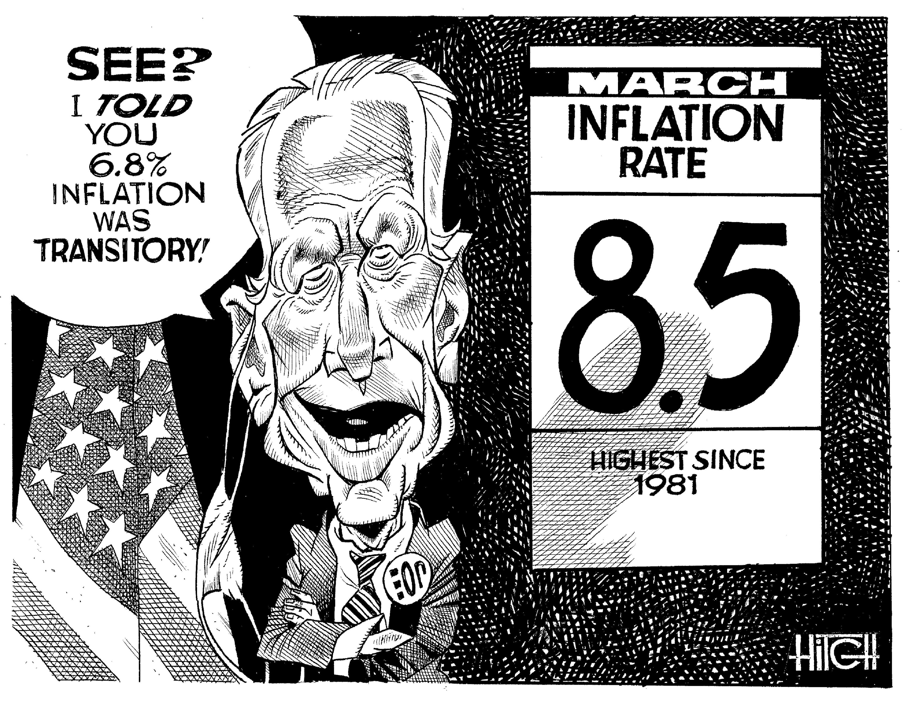 Rectangle OCR: SEE? I TOLD YOU 6.8% INFLATION WAS TRANSITORY! MARCH INFLATION RATE 8.5 HIGHEST SINCE 1981 SEE? I TOLD YOU 6.8% INFLATION WAS TRANSITORY! MARCH INFLATION RATE 8.5 HIGHEST SINCE 1981