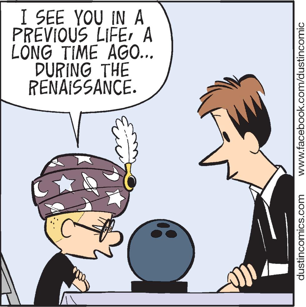 Line OCR: I SEE YOU IN A PREVIOUS LIFE A LONG TIME AGO... DURING THE RENAISSANCE. dustincomics.com www.facebook.com/dustincomic I SEE YOU IN A PREVIOUS LIFE A LONG TIME AGO... DURING THE RENAISSANCE. dustincomics.com www.facebook.com/dustincomic