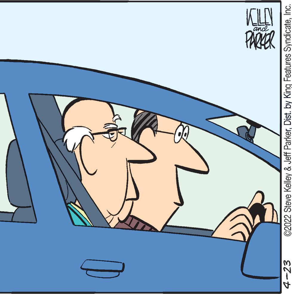 Automotive exterior OCR: KILAY PARER 4-23 ©2022 Steve Kelley & Jeff ParkerInc. KILAY PARER 4-23 ©2022 Steve Kelley & Jeff ParkerDist. by King Features Syndicate