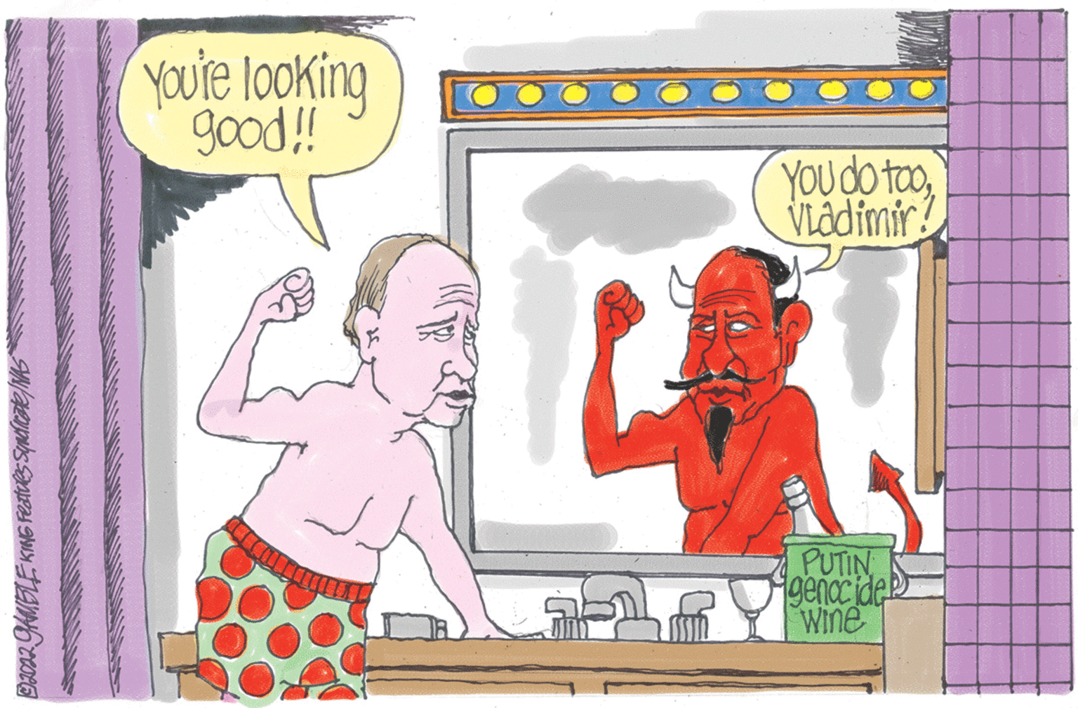 Humour OCR: you'e looking good! YOU do toViådimir PUTIN genoc ideP Wine D2022. AMUELE KING Featoles Spdicat) you'e looking good! YOU do toViådimir PUTIN genoc ideP Wine D2022. AMUELE KING Featoles Spdicat)
