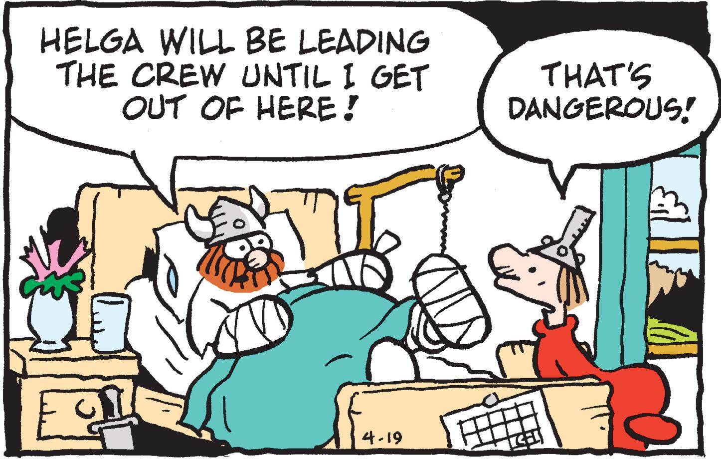 Interaction OCR: HELGA WILL BE LEADING THE CREW UNTIL I GET OUT OF HERE! THAT'S DANGEROUS! 4-19 HELGA WILL BE LEADING THE CREW UNTIL I GET OUT OF HERE! THAT'S DANGEROUS! 4-19