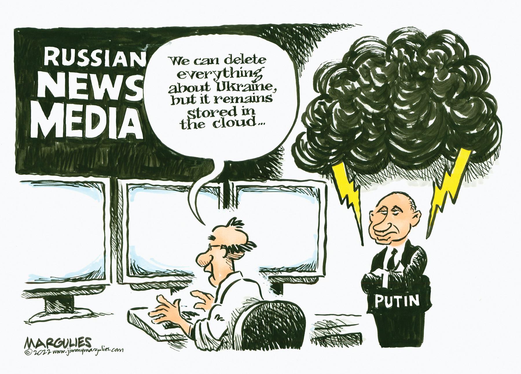 Happy OCR: NEWS MEDIA RUSSIAN We can delete everything about Ukrainebut it remains stored in the cloud... PUTIN MARGULIES Oioir www.jiwmymarlier.com NEWS MEDIA RUSSIAN We can delete everything about Ukrainebut it remains stored in the cloud... PUTIN MARGULIES Oioir www.jiwmymarlier.com