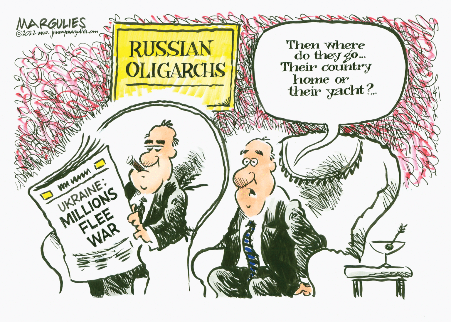 Fictional character OCR: MARGULIES O2 www. jmmymarydiar.com RUSSIAN OLIGARCHS Then where do they go. Their country home or their yacht?. D m um UKRAINE: MILLIONS FLEE WAR MARGULIES O2 www. jmmymarydiar.com RUSSIAN OLIGARCHS Then where do they go. Their country home or their yacht?. D m um UKRAINE: MILLIONS FLEE WAR