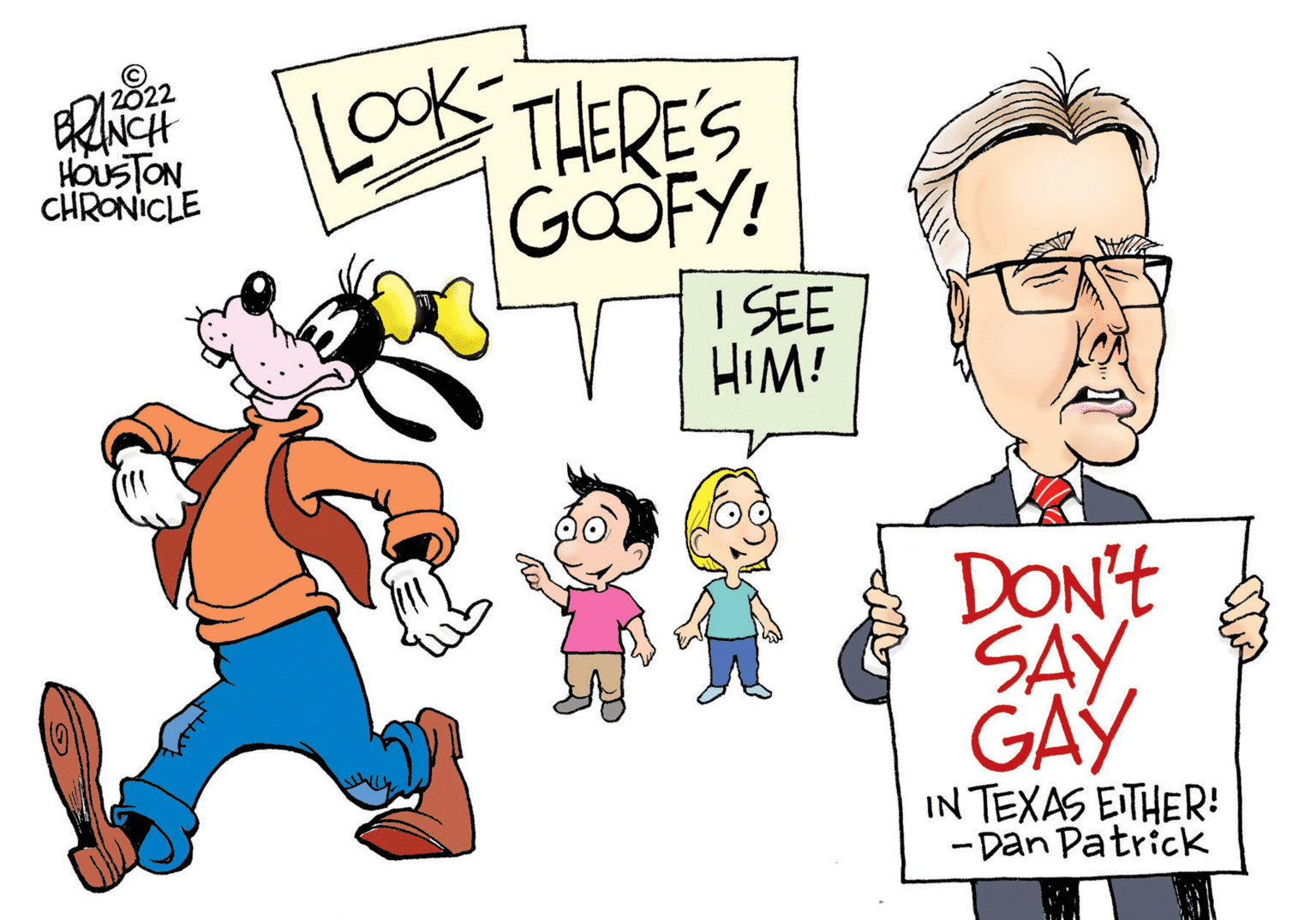 Human OCR: LooK THERES GOOFY! 12022 HOUSTON CHRONICLE I SEE HIM! DON't SAYGAY IN TEXAS EITHER! - Dan Patrick LooK THERES GOOFY! 12022 HOUSTON CHRONICLE I SEE HIM! DON't SAYGAY IN TEXAS EITHER! - Dan Patrick