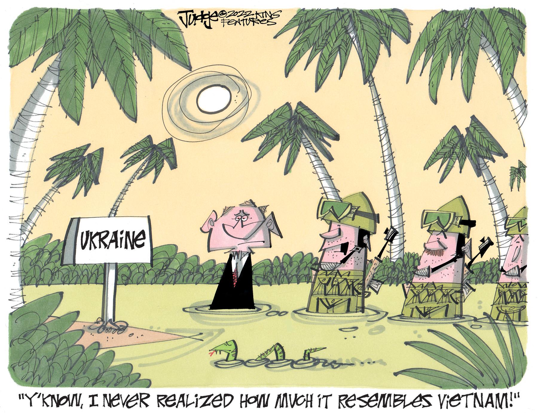 Art OCR: UKRAINE "Y'KNOWI NEVER REALIZED HON MUCH IT RESEMBLES VIETNAM!" UKRAINE "Y'KNOWI NEVER REALIZED HON MUCH IT RESEMBLES VIETNAM!"