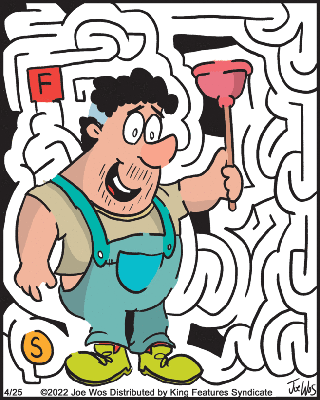 Thumb OCR: F 4/25 ©2022 Joe Wos Distributed by King Features Syndicate F 4/25 ©2022 Joe Wos Distributed by King Features Syndicate