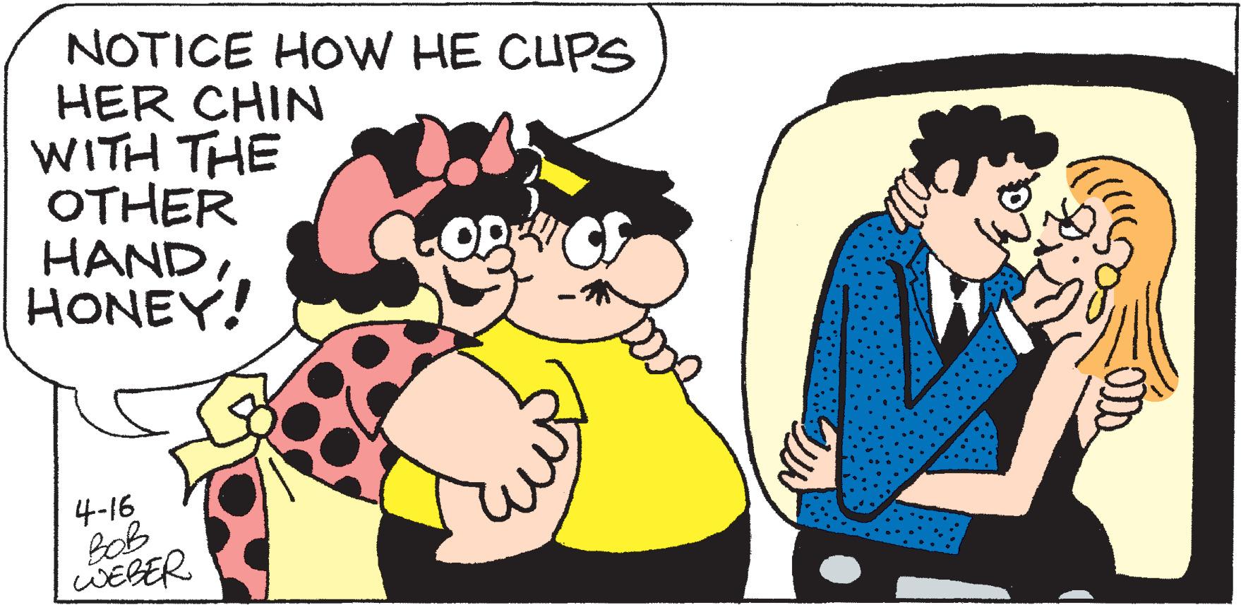 Happy OCR: NOTICE HOW HE CUPS HER CHIN WITH THE OTHER HANDHONEY! 4-16 Bob WEBER NOTICE HOW HE CUPS HER CHIN WITH THE OTHER HANDHONEY! 4-16 Bob WEBER