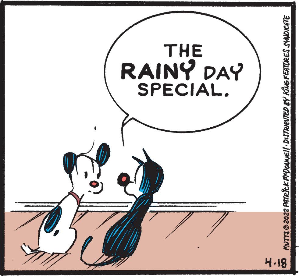 Font OCR: *** THE RAINY DAY SPECIAL. 4.18 MUTTS O 2022 PATRICK MDONNEII DISTRIBUTED BY KINUG FEATORES SYNDICATE *** THE RAINY DAY SPECIAL. 4.18 MUTTS O 2022 PATRICK MDONNEII DISTRIBUTED BY KINUG FEATORES SYNDICATE