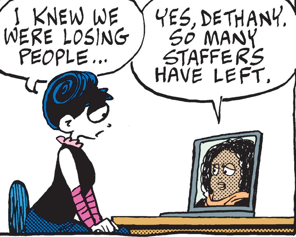 Sharing OCR: I KNEW WE WERE LOSING PEOPLE.. YESDE THANY. Só MANY STAFFERS HAVE LEFT. I KNEW WE WERE LOSING PEOPLE.. YESDE THANY. Só MANY STAFFERS HAVE LEFT.