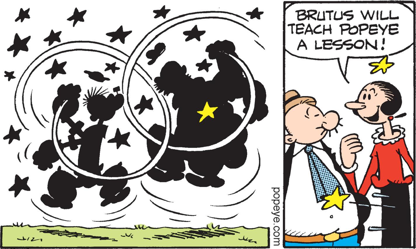 Art OCR: BRUTUS WILL TEACH POPEYE A LESSON ! popeye.com BRUTUS WILL TEACH POPEYE A LESSON ! popeye.com