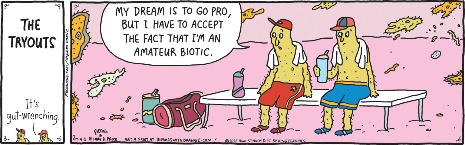 Organism OCR: MY DREAM IS TO GO PROBUT I HAVE TO ACCEPT THE TRYOUTS THE FACT THAT I'M AN AMATEUR BIOTIC. It's gut-wrenching piccolo 241 HILARY B. Puce GET A PRINT AT RHYMES WITHORANGE.COM! 2022 Rwo STUDIOS DIST. BY KING FEATURES MY DREAM IS TO GO PROBUT I HAVE TO ACCEPT THE TRYOUTS THE FACT THAT I'M AN AMATEUR BIOTIC. It's gut-wrenching piccolo 241 HILARY B. Puce GET A PRINT AT RHYMES WITHORANGE.COM! 2022 Rwo STUDIOS DIST. BY KING FEATURES