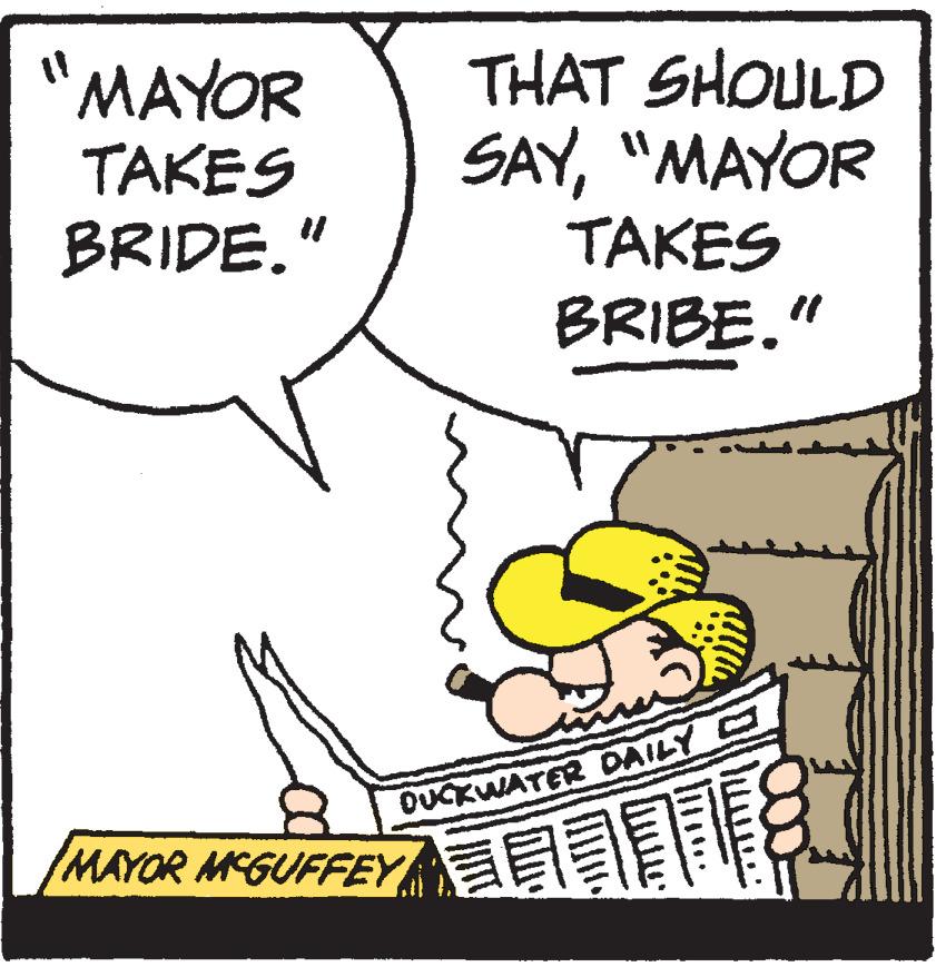 Happy OCR: THAT SHOULD SAY"MAYOR TAKES BRIBE." "MAYOR TAKES BRIDE." DUCKWATER DAILY IMAYOR MCGUFFEY THAT SHOULD SAY"MAYOR TAKES BRIBE." "MAYOR TAKES BRIDE." DUCKWATER DAILY IMAYOR MCGUFFEY