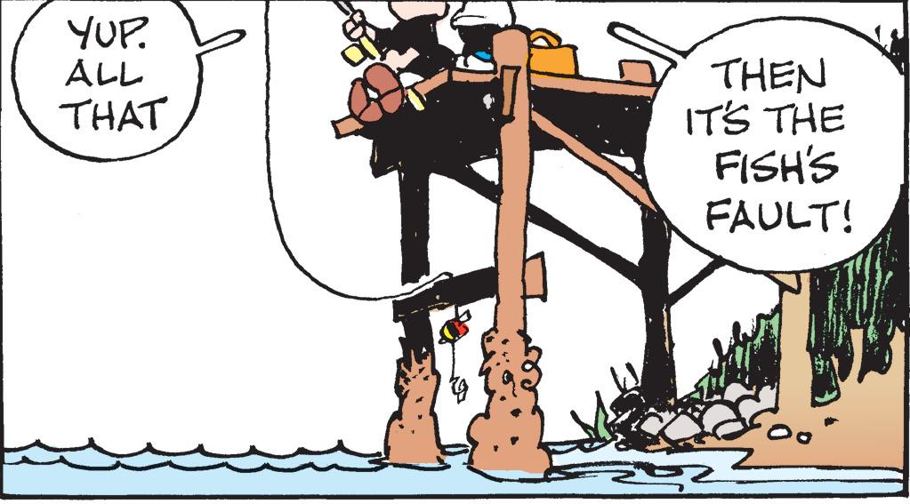 Illustration OCR: YUP. ALL THAT THEN IT'S THE FISH'S FAULT! YUP. ALL THAT THEN IT'S THE FISH'S FAULT!