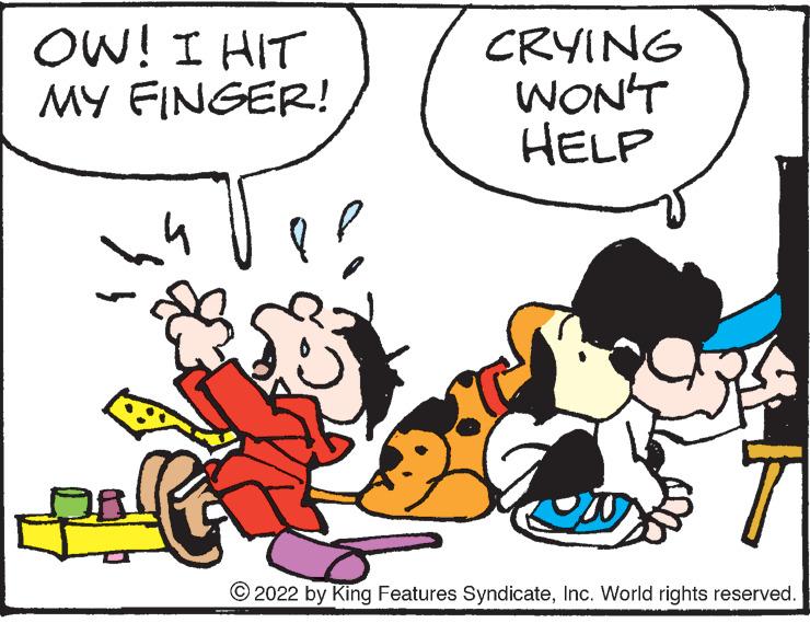 Gesture OCR: OW! I HIT MY FINGER! CRYING WON'T HELP © 2022 by King Features SyndicateInc. World rights reserved. OW! I HIT MY FINGER! CRYING WON'T HELP © 2022 by King Features SyndicateInc. World rights reserved.