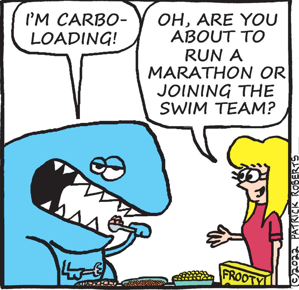 Happy OCR: OHARE YOU ABOUT TO RUN A MARATHON OR JOINING THE SWIM TEAM? I'M CARBO- LOADING! FROOTY O2022 PATRICK ROBERTS OHARE YOU ABOUT TO RUN A MARATHON OR JOINING THE SWIM TEAM? I'M CARBO- LOADING! FROOTY O2022 PATRICK ROBERTS